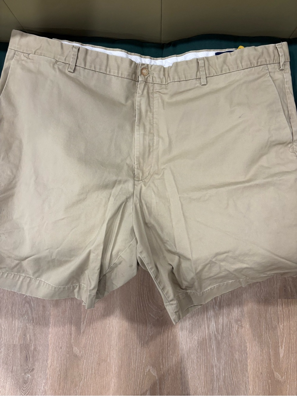 Polo by Ralph Lauren Men's Flat Front Shorts in Light Khaki